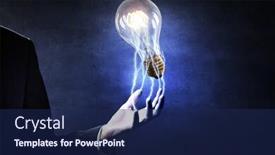  Presentation with power energy - PPT theme having electric-power-and-energy background and a navy blue colored foreground