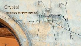  Presentation with power cable electri - Colorful presentation theme enhanced with electric-power-cables-sticking-out backdrop and a lemonade colored foreground