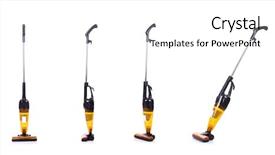  Presentation with white - Audience pleasing PPT theme consisting of electrical collage - vacuum cleaner isolated on white backdrop and a white colored foreground