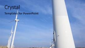  Presentation with power cable electri - Audience pleasing slides consisting of electric power production at sunset backdrop and a teal colored foreground