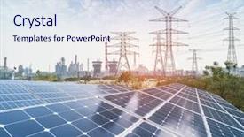  Presentation with energy gas - Audience pleasing theme consisting of electric power production in gas backdrop and a sky blue colored foreground