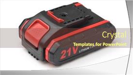  Presentation with lithium - Slides enhanced with electric-power-tool-rechargeable-replacement background and a tawny brown colored foreground