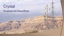  Presentation with electric resistive circuits - PPT theme consisting of electric prop in the desert background and a  colored foreground