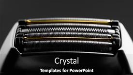  Presentation with razor - Presentation theme consisting of electric-razor-foil-shaver-mesh background and a black colored foreground