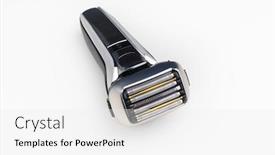  Presentation with razor - Beautiful PPT layouts featuring electric-razor-foil-shaver backdrop and a white colored foreground