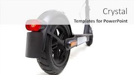  Presentation with electric scooter - Amazing PPT theme having electric-scooter-isolated-over-white backdrop and a white colored foreground