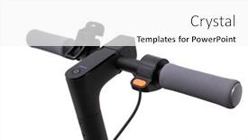  Presentation with electric scooter - Slide set consisting of electric-scooter-isolated-over-white background and a white colored foreground