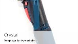  Presentation with electric - Audience pleasing presentation theme consisting of electric-screwdriver-isolated-on-white backdrop and a white colored foreground