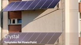  Presentation with solar panel - Amazing PPT theme having electric-solar-panel backdrop and a coral colored foreground