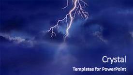 Presentation with lightning - PPT layouts consisting of electric storm - image of lightning background and a navy blue colored foreground