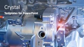  Presentation with electric car - Slide set consisting of electric-system-of-eco-car background and a ocean colored foreground