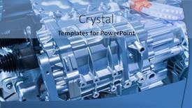  Presentation with electric car - Cool new PPT theme with electric-system-of-eco-car backdrop and a light blue colored foreground