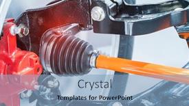  Presentation with electric car - Beautiful PPT theme featuring electric-system-of-eco-car backdrop and a light blue colored foreground