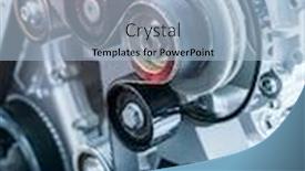  Presentation with electric car - PPT theme with electric-system-of-eco-car background and a light blue colored foreground