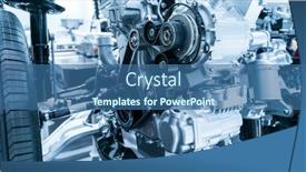  Presentation with electric car - Colorful slide set enhanced with electric-system-of-eco-car backdrop and a ocean colored foreground