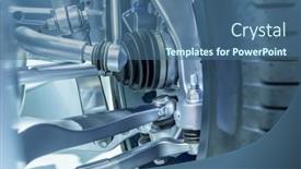  Presentation with electric car - Presentation design with electric-system-of-eco-car background and a  colored foreground