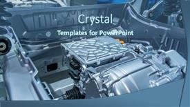  Presentation with electric car - Slides consisting of electric-system-of-eco-car background and a ocean colored foreground