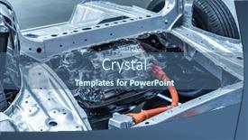  Presentation with electric car - PPT theme having electric-system-of-eco-car background and a  colored foreground