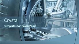  Presentation with electric car - Presentation consisting of electric-system-of-eco-car background and a ocean colored foreground