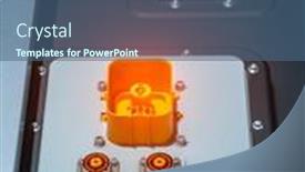  Presentation with automotive - Presentation design enhanced with electric-system-of-eco-car background and a ocean colored foreground