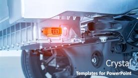  Presentation with electric car - Presentation consisting of electric-system-of-eco-car background and a ocean colored foreground