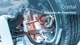  Presentation with electric car - Theme consisting of electric-system-of-eco-car background and a ocean colored foreground