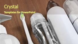  Presentation with personal care - Beautiful PPT layouts featuring electric toothbrush - set for personal care backdrop and a  colored foreground