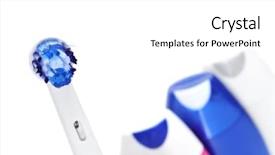 Presentation with toothpaste - Presentation design enhanced with electric toothbrush and toothpaste background and a white colored foreground