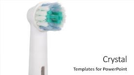  Presentation with electric - Presentation enhanced with electric toothbrush head close up background and a white colored foreground