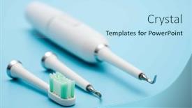  Presentation with calculus - PPT theme with electric-ultrasonic-toothbrush-to-remove background and a sky blue colored foreground