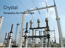 Electric Utility High Voltage Substation With Switch PPT template 90 ...