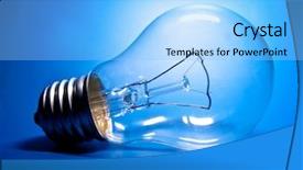  Presentation with light bulb - Cool new theme with electric utility - light bulb backdrop and a light blue colored foreground