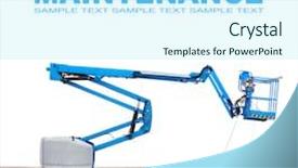  Presentation with electric - Cool new slides with electric utility - self propelled hydraulic lift platform backdrop and a arctic colored foreground