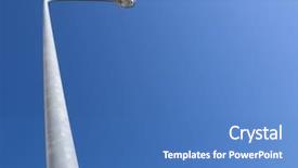  Presentation with utility - Slides with electric utility - street lamp with big blue background and a teal colored foreground