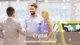  Presentation with car dealer - PPT theme consisting of electric vehicle - auto business car sale background and a coral colored foreground