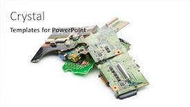  Presentation with waste - Slide deck with electric-waste-isolated-white-background background and a white colored foreground