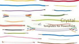  Presentation with electric wires - PPT layouts featuring electric-wires-isolated-on-white background and a cream colored foreground