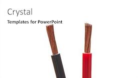  Presentation with electric wires - Theme consisting of electric-wires-isolated-on-white background and a white colored foreground