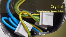  Presentation with electric - Presentation theme having electric-wiring-detail background and a tawny brown colored foreground