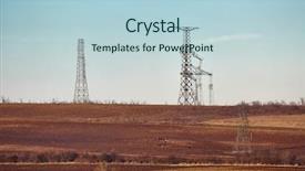  Presentation with high voltage - Audience pleasing slide deck consisting of electrical - broken high voltage electric line backdrop and a light blue colored foreground