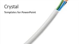  Presentation with electric cable - Amazing presentation design having electrical - electric cable isolated on white backdrop and a white colored foreground