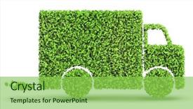  Presentation with electric car - Presentation theme enhanced with electrical - electric car concept in green background and a seafoam green colored foreground