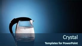  Presentation with electric - Colorful PPT theme enhanced with electrical - electric glass kettle on blue backdrop and a ocean colored foreground