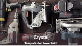  Presentation with drill - Presentation design having electrical - electric hand tools screwdriver drill background and a dark gray colored foreground