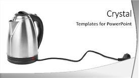  Presentation with electric - Amazing PPT theme having electrical - electric kettle isolated on white backdrop and a white colored foreground