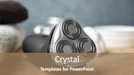  Presentation with electric - Colorful presentation theme enhanced with electrical - electric shaver for man backdrop and a coral colored foreground