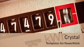  Presentation with electricity price - Amazing presentation theme having electrical - electricity meter measures the current backdrop and a coral colored foreground