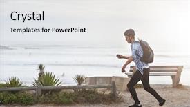  Presentation with electric vehicle - Slide set enhanced with electrical - modern commute on electric skateboard background and a white colored foreground