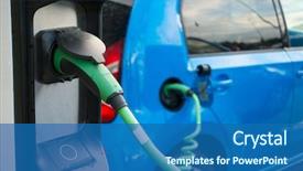 Presentation with electric car - Beautiful PPT layouts featuring electrical - modern electric car connected backdrop and a teal colored foreground
