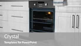  Presentation with kitchen - Colorful PPT layouts enhanced with electrical - new electric oven in kitchen backdrop and a gray colored foreground